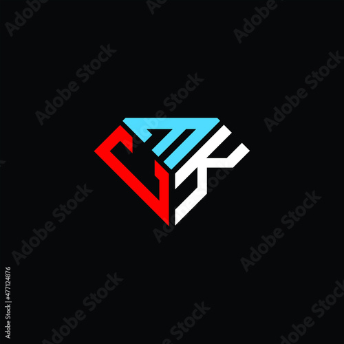 CMK letter logo creative design. CMK unique design photo