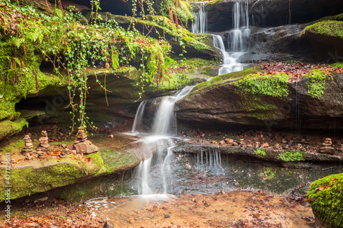 little waterfall in the palatinate forest