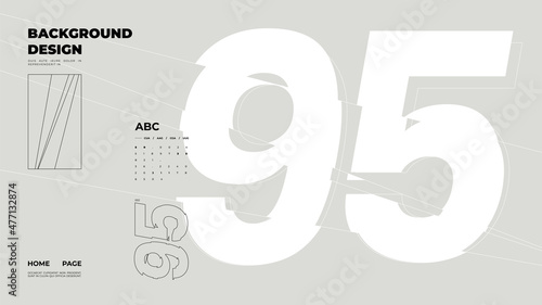 Abstract homepage background. Minimal illustration. Chopped, cut, glitch, broken type, lite composition.