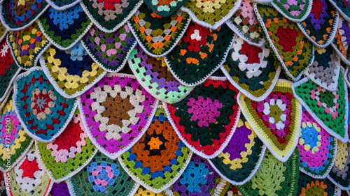 tejido de lanas de colores