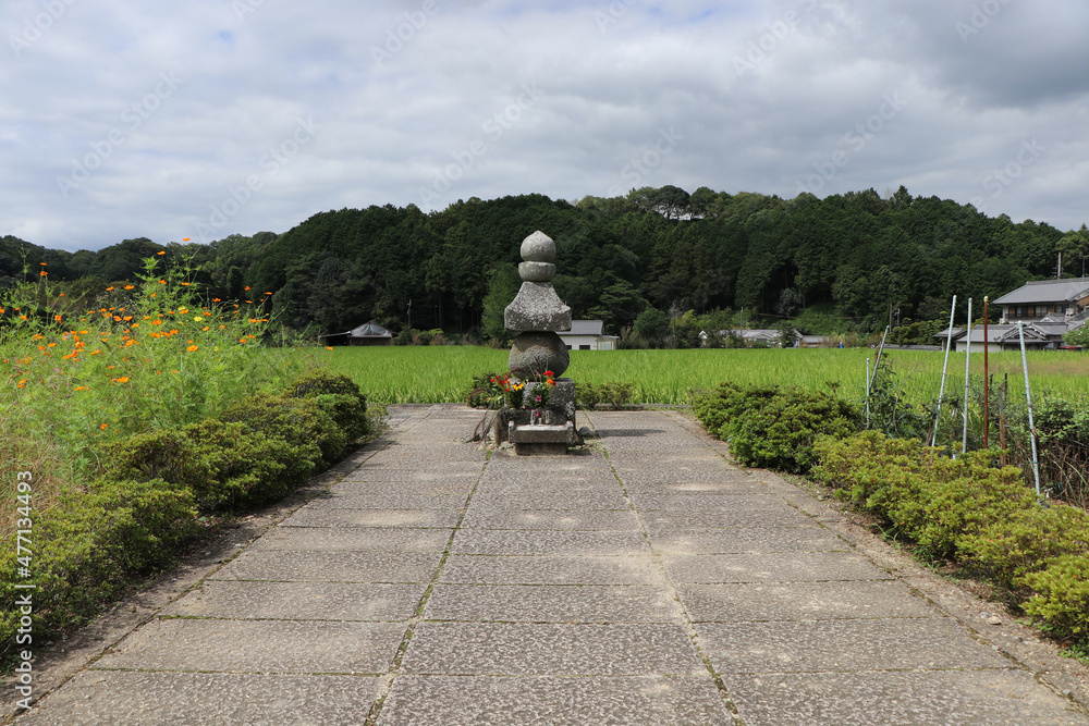 Naklejka premium 飛鳥寺の墓標