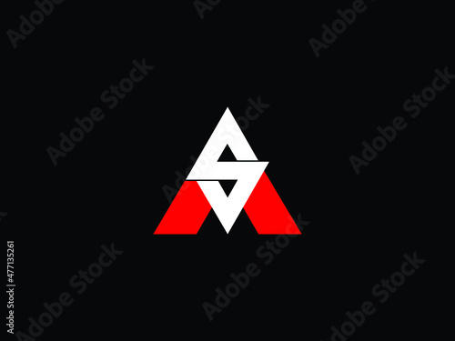 A, S, AS letter logo real estate logo design - EPS 10
