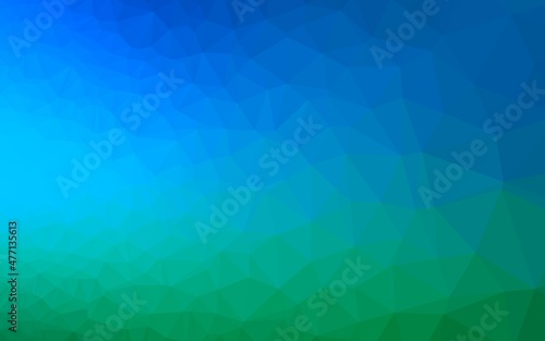 Light Blue  Green vector blurry triangle template.