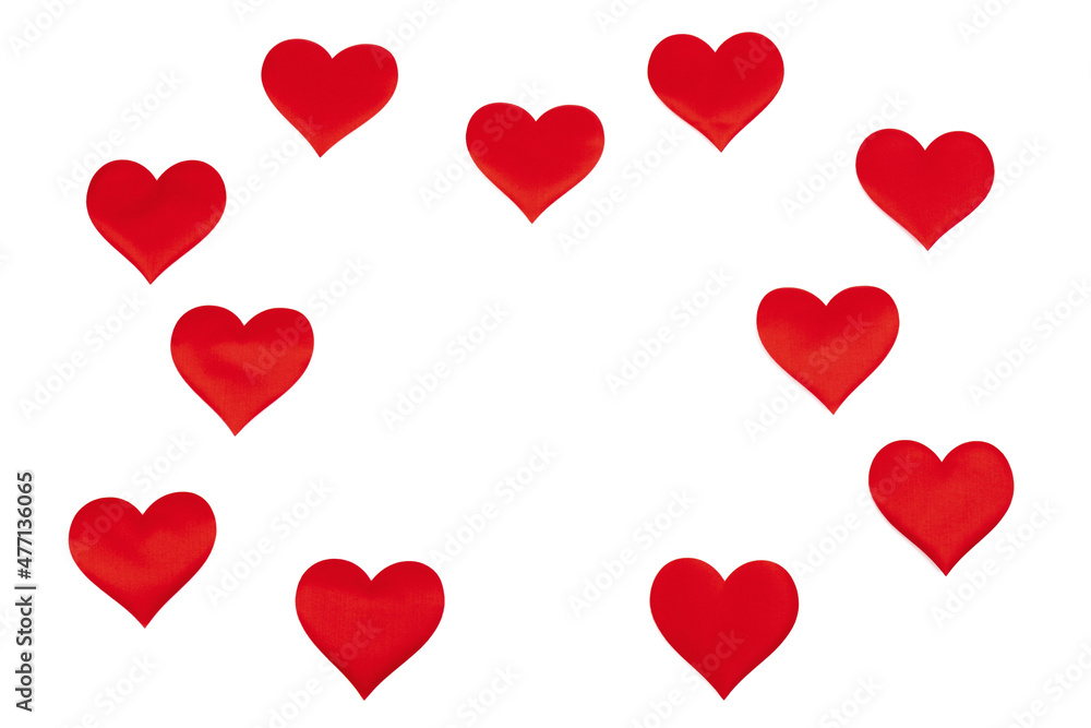 Red hearts, isolated on white background. Decorative element for design for Valentines Day, invitations, cover, wedding card. Red hearts, isolated on white background. Decorative element for design for Valentines Day, invitations, cover, wedding card.