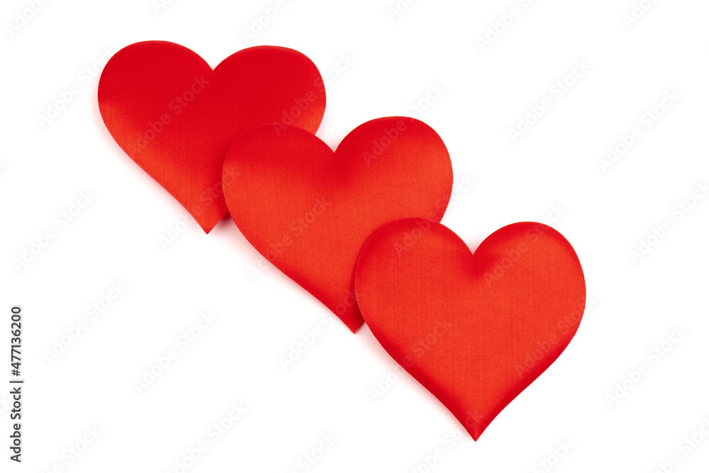Red hearts, isolated on white background. Decorative element for design for Valentines Day, invitations, cover, wedding card. Red hearts, isolated on white background. Decorative element for design for Valentines Day, invitations, cover, wedding card.