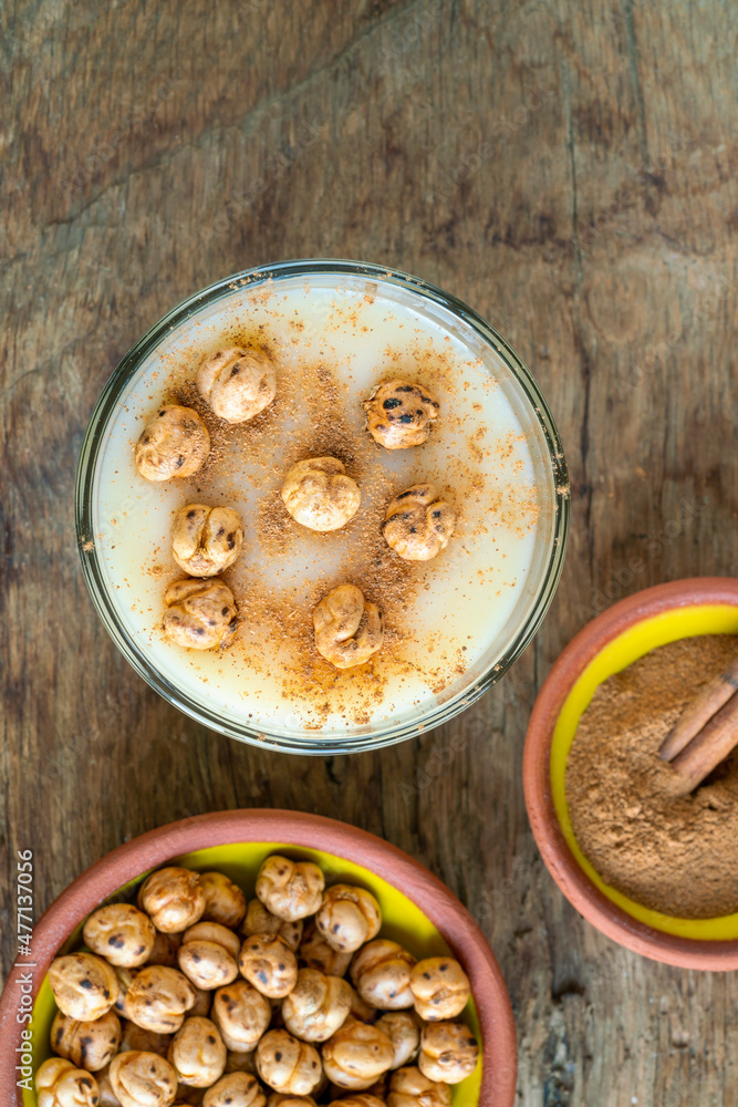 traditional Turkish fermented wheat drink with roasted chickpea known as traditional Turkish fermented wheat drink with roasted chickpea known as