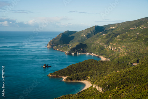 Beautiful morning landscape of Natural Park of Arrabida, Portugal