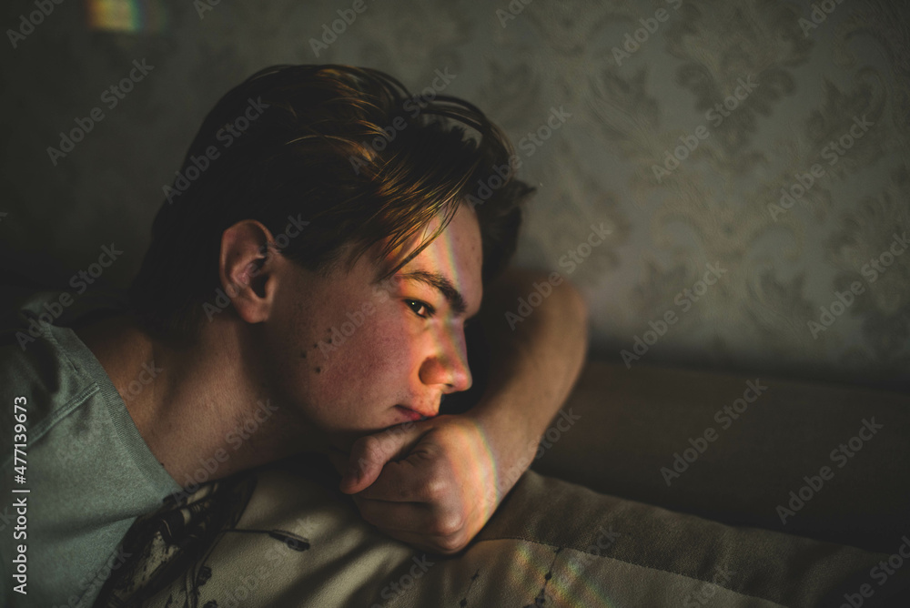 © MartaKlos - man with rainbow on eyes shadow and smiley nailpaint. LGBT concept. Teenagers problems, sad boy, skin problem. © MartaKlos - man with rainbow on eyes shadow and smiley nailpaint. LGBT concept. Teenagers problems, sad boy, skin problem.