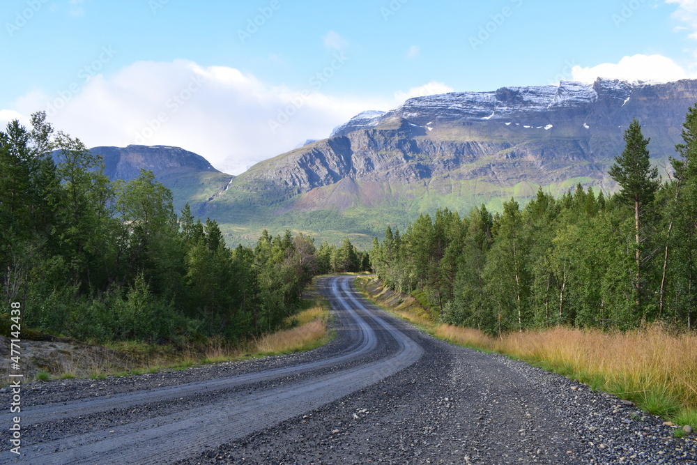 Fototapeta premium road in Norway beyond the Arctic Circle