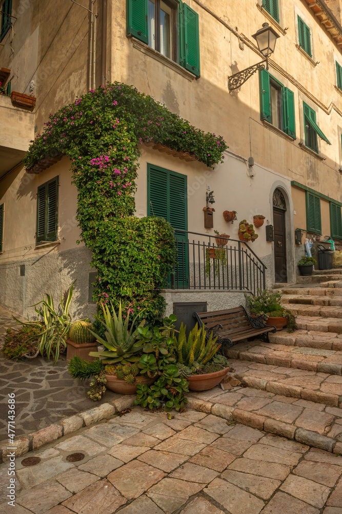 Obraz premium Portoferraio historic center, Italy
