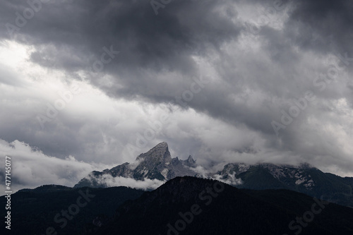 Blick auf den Berg Watzmann im Berchtesgadener Land