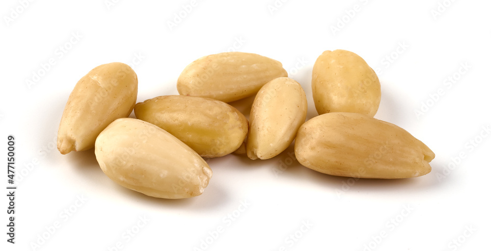 Brazil nuts, isolated on white background. Brazil nuts, isolated on white background.