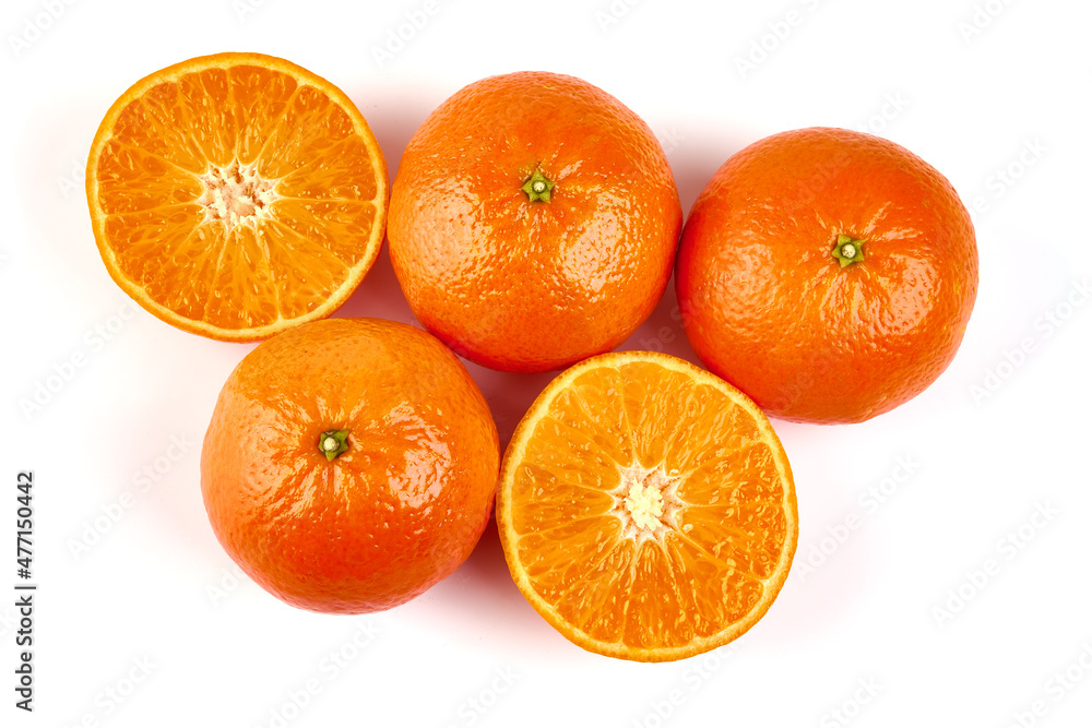 Fresh tangerine, isolated on white background. Fresh tangerine, isolated on white background.