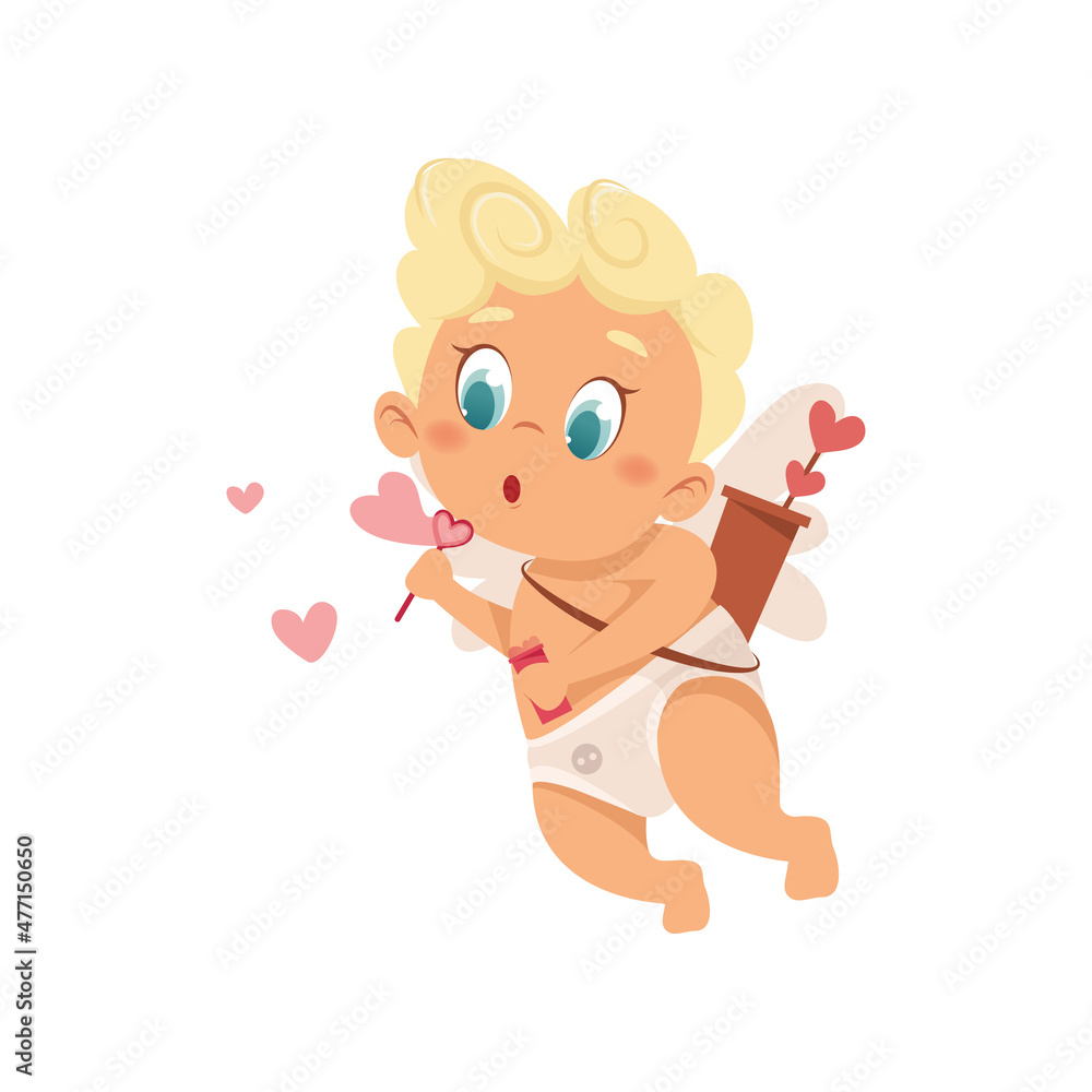 Obraz premium Cute Cupid character. Amur babies. Vector characters.