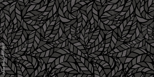 Organic motif, botanical motif background. Seamless pattern.Vector.スタイリッシュな有機的パターン
