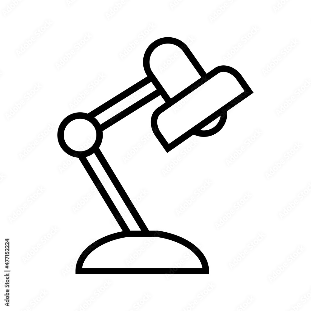 Table lamp line icon, vector logo isolated on white background Table lamp line icon, vector logo isolated on white background