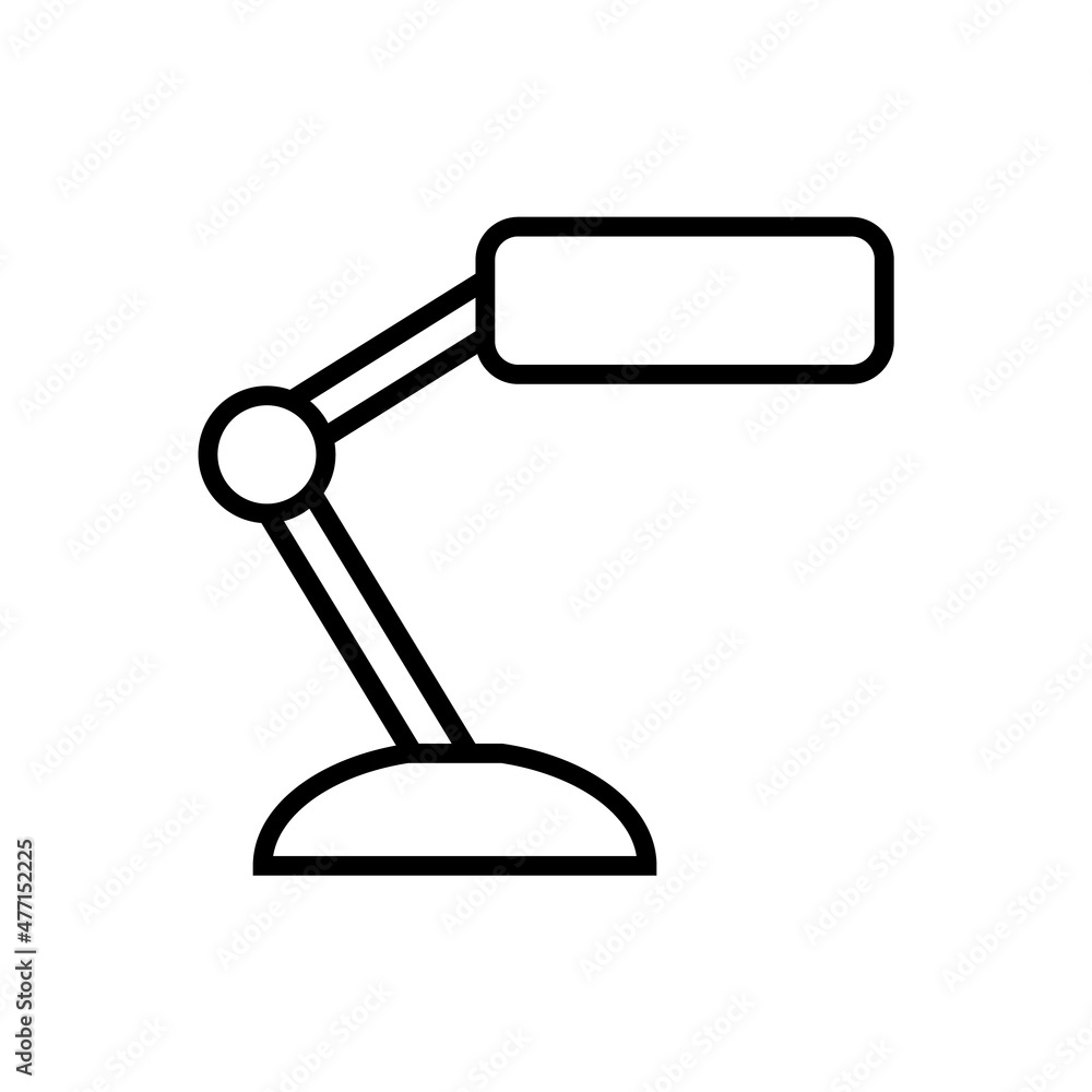 Table lamp line icon, vector logo isolated on white background Table lamp line icon, vector logo isolated on white background