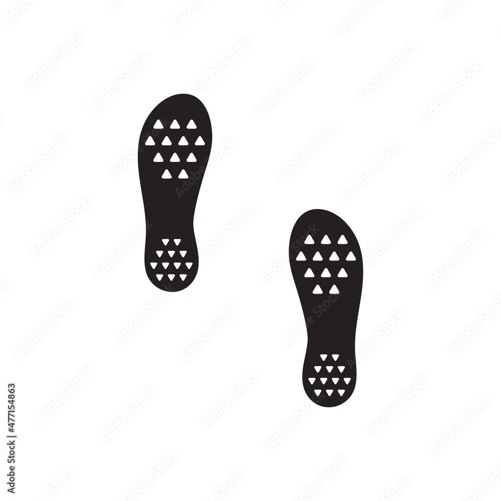 Footprint icon ( vector illustration ) Footprint icon ( vector illustration )