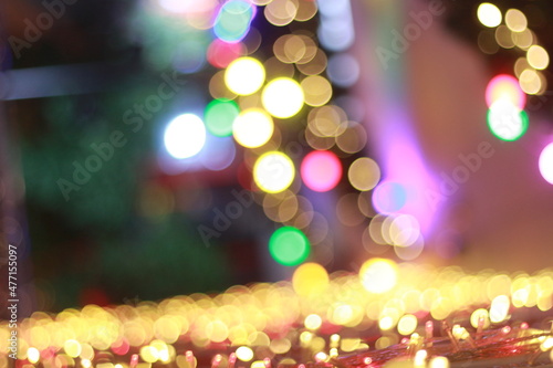 Blur bokeh light bokeh abstract light background Blurred background. with color and bright on a New year Event.