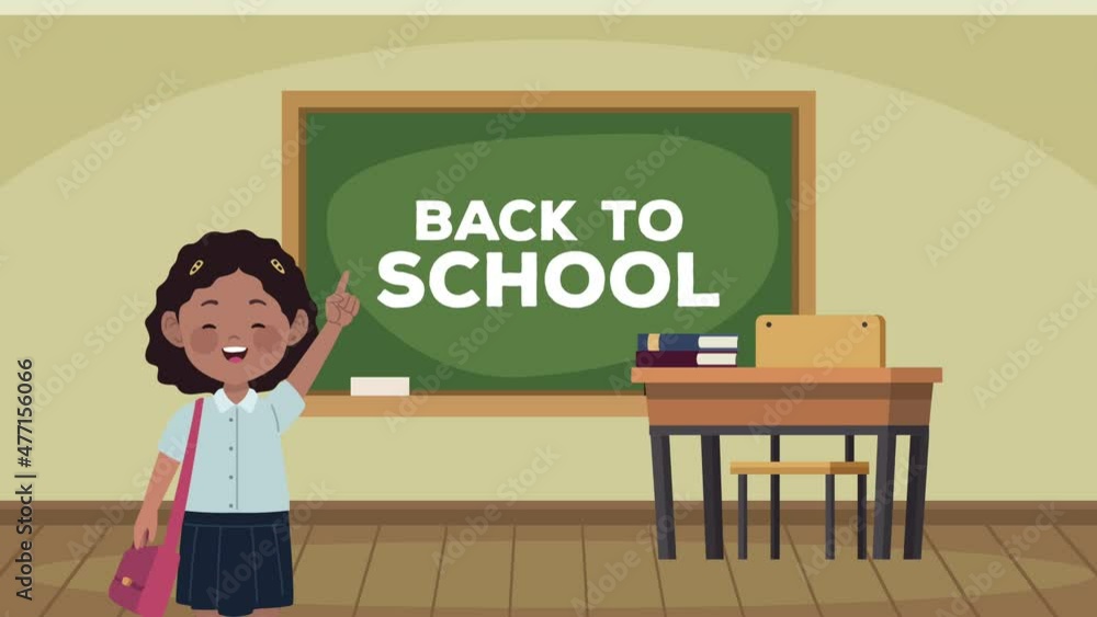 back to school lettering in chalkboard with afro schoolgirl back to school lettering in chalkboard with afro schoolgirl