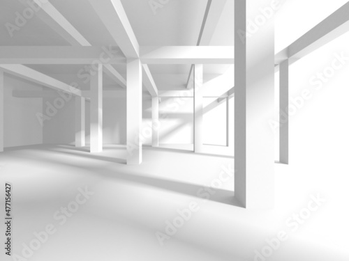 White Modern Background. Abstract Building Concept