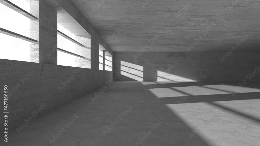 Dark Concrete Wall Architecture. Empty Room Dark Concrete Wall Architecture. Empty Room