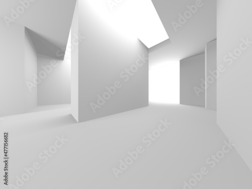 Abstract White Architecture Design Concept