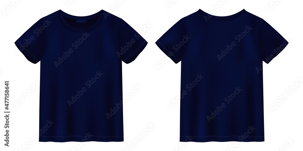 Unisex t shirt mock up. T shirt design template. Stock Vector