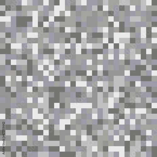 Noise effect seamless pattern. pixel analog VHS error. Noise TV. Monochrome display screen wallpaper.