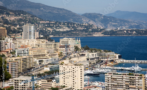 Principality of Monaco, Montecarlo, Urban architecture on coast and sea photo
