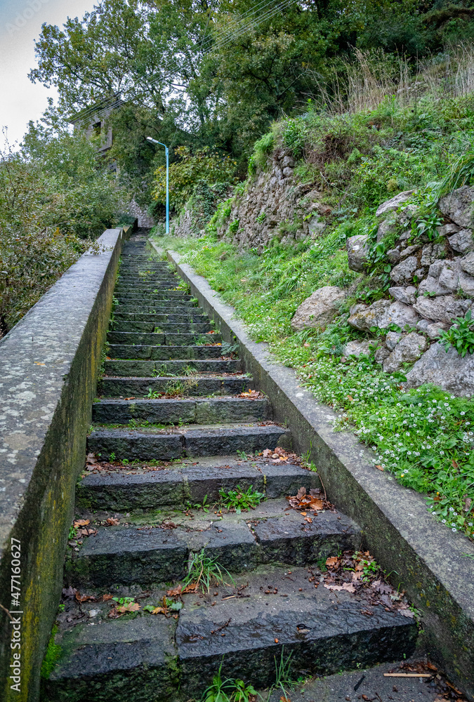 Concrete steps, Furore, San Michele, Agerola, Amalfi Coast, Italy