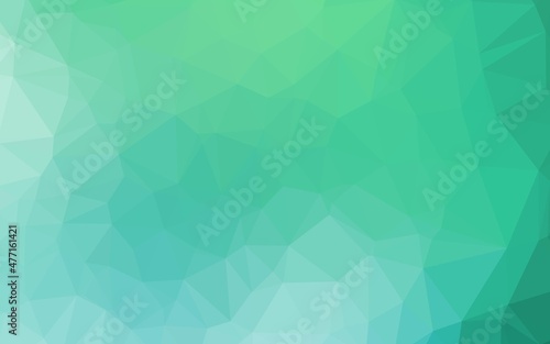 Light Green vector abstract polygonal texture.