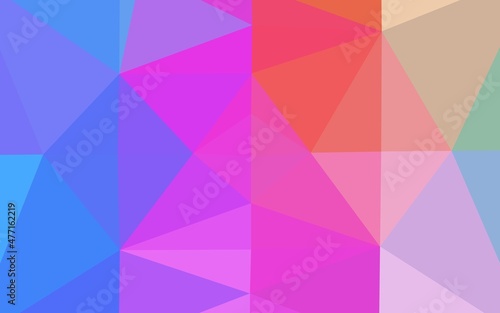 Light Multicolor  Rainbow vector low poly layout.