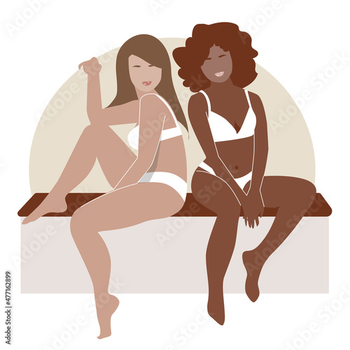 Woman positive body diversity