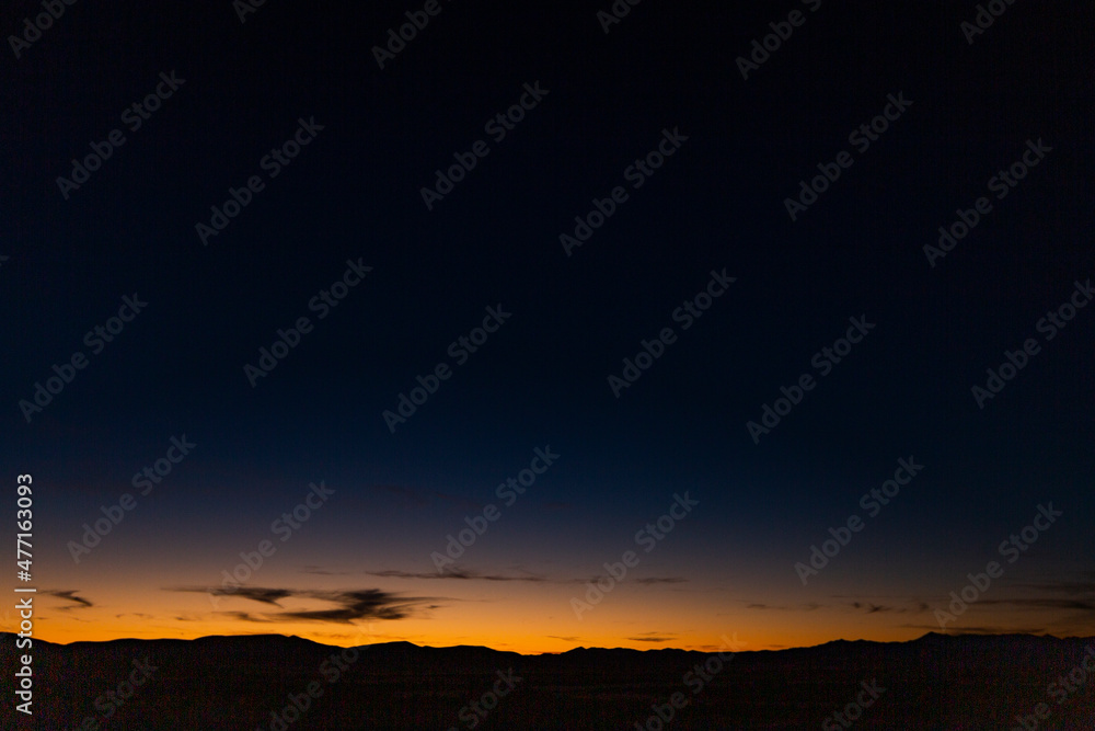USA, Idaho, Bellevue, Dusk over foothills near Sun Valley USA, Idaho, Bellevue, Dusk over foothills near Sun Valley