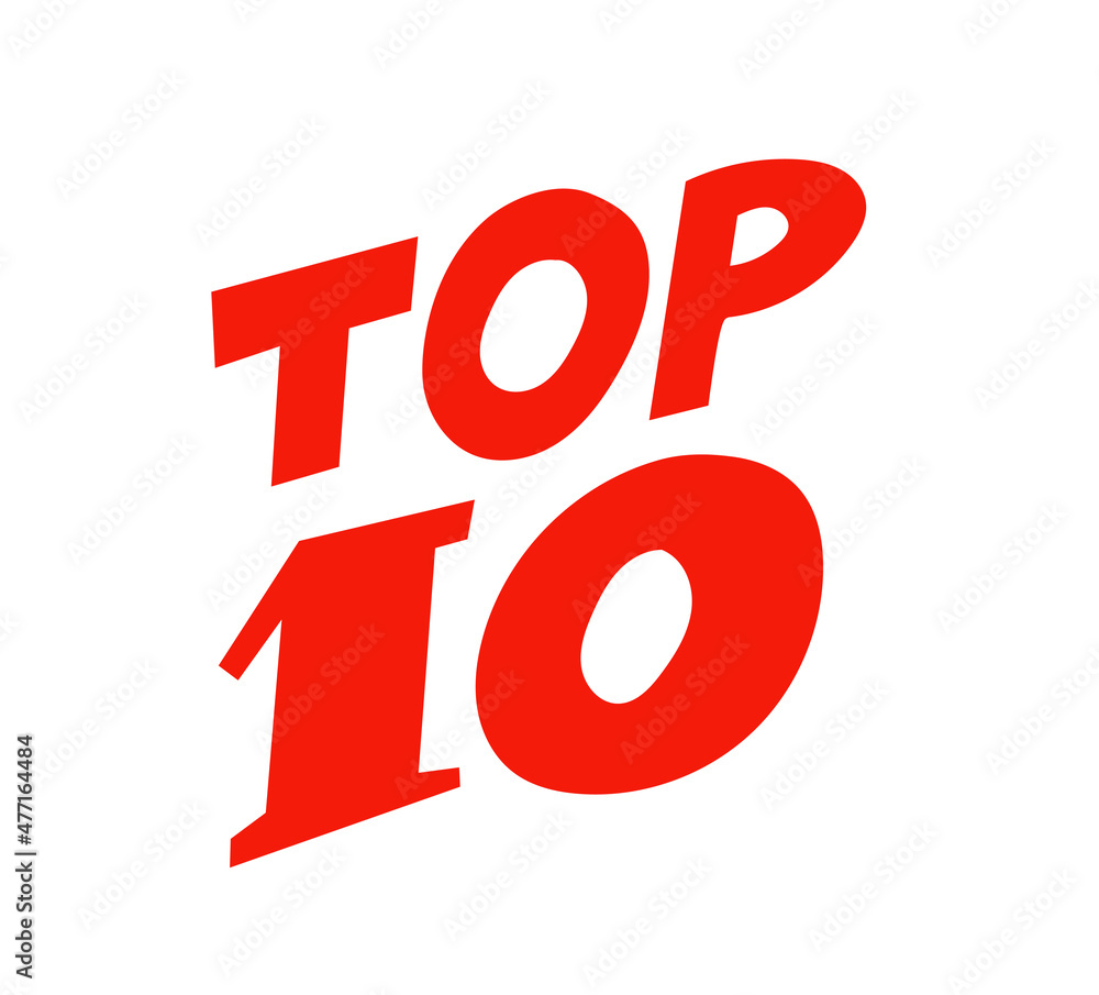 Top ten rating. Best award list. Vector illustration. Top ten rating. Best award list. Vector illustration.