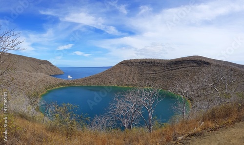 Tagus Cove, Urbina Bay at Galapagos islands photo