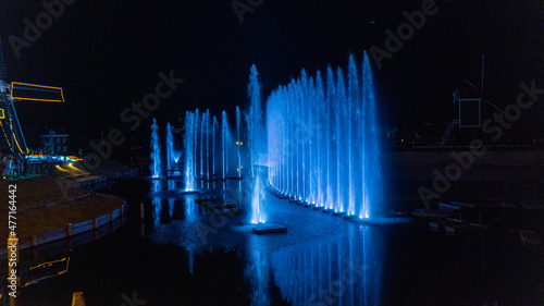 fountain in the night