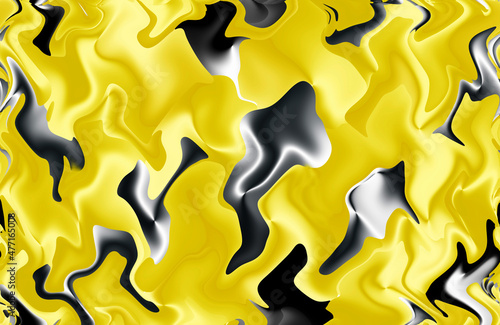 Gradient yellow with metallic gray and black abstract background