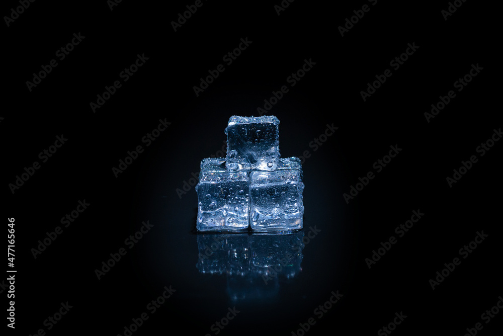 Ice crystal cubes, space for text or design. Ice crystal cubes, space for text or design.