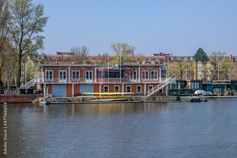 ASR Nereus Building At The Amstel River Amsterdam The Netherlands 29-3-2019