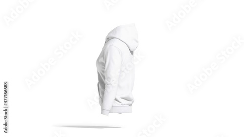 Blank white women sport hoodie mockup, looped rotation photo
