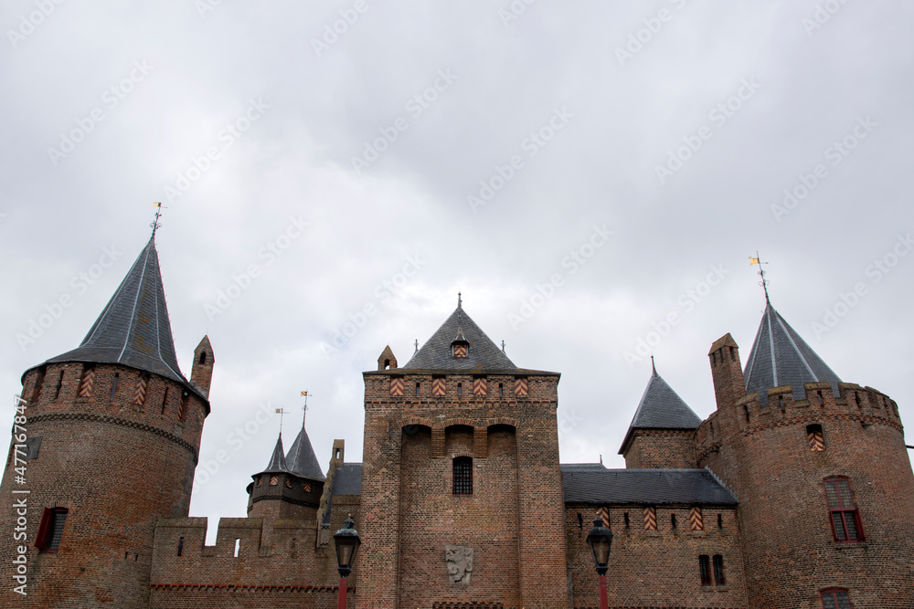 Towers At The Muiderslot Castle At Muiden The Netherlands 31-8-2021