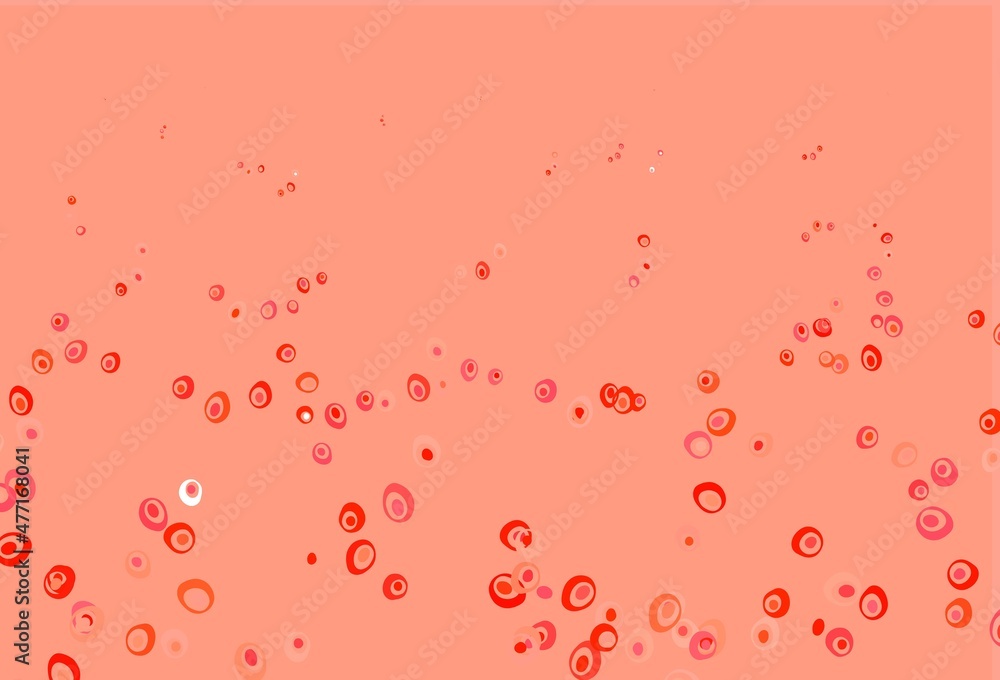 Light Red vector template with circles. Light Red vector template with circles.