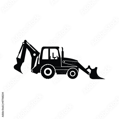 Backhoe / Excavator icon or illustration
