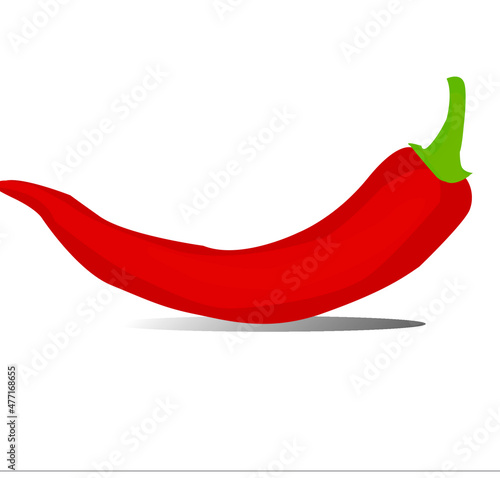 Chili papper icon on the white background