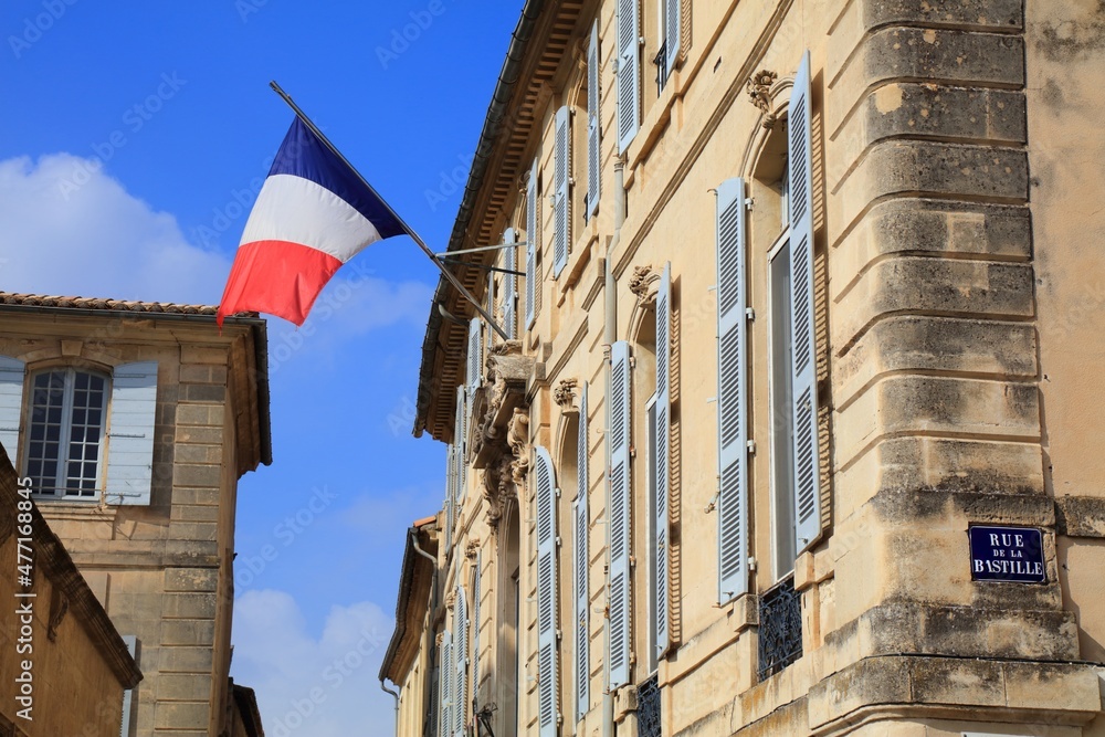 French flag in Arles