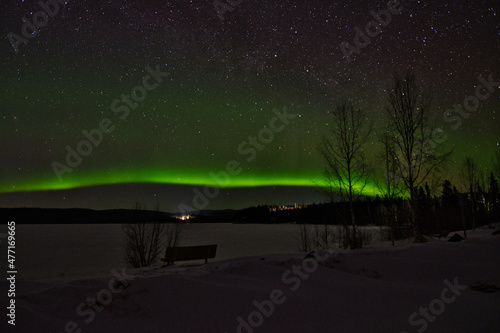 Northern Lights (Aurora Borealis or Polar Lights) - Birch Lake, Alaska (USA) © Sriman