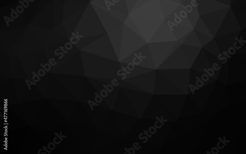 Dark Silver, Gray vector abstract polygonal layout.