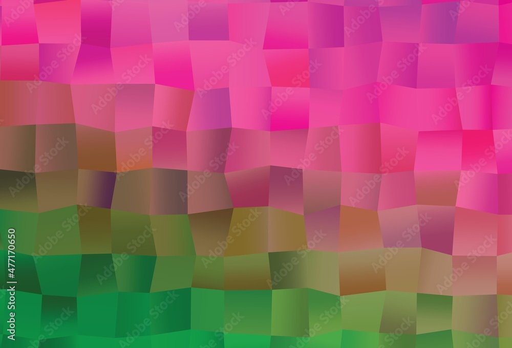 Light Pink, Green vector pattern with crystals, rectangles. Light Pink, Green vector pattern with crystals, rectangles.